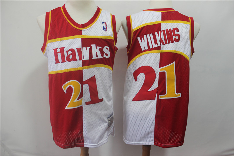 Philadelphia Eagle 21 Wilkins Red and White Retro NBA Jersey Philadelphia Eagle 21 Wilkins Red and White Retro NBA Jersey