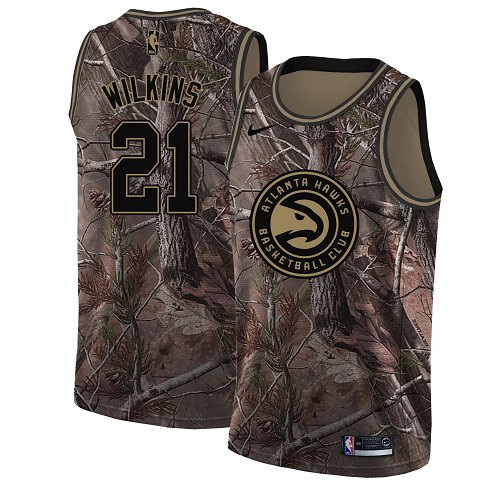 Nike Hawks #21 Dominique Wilkins Camo NBA Swingman Nike Hawks #21 Dominique Wilkins Camo NBA Swingman