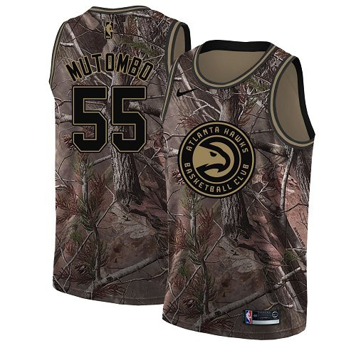 Nike Hawks #55 Dikembe Mutombo Camo NBA Swingman Nike Hawks #55 Dikembe Mutombo Camo NBA Swingman