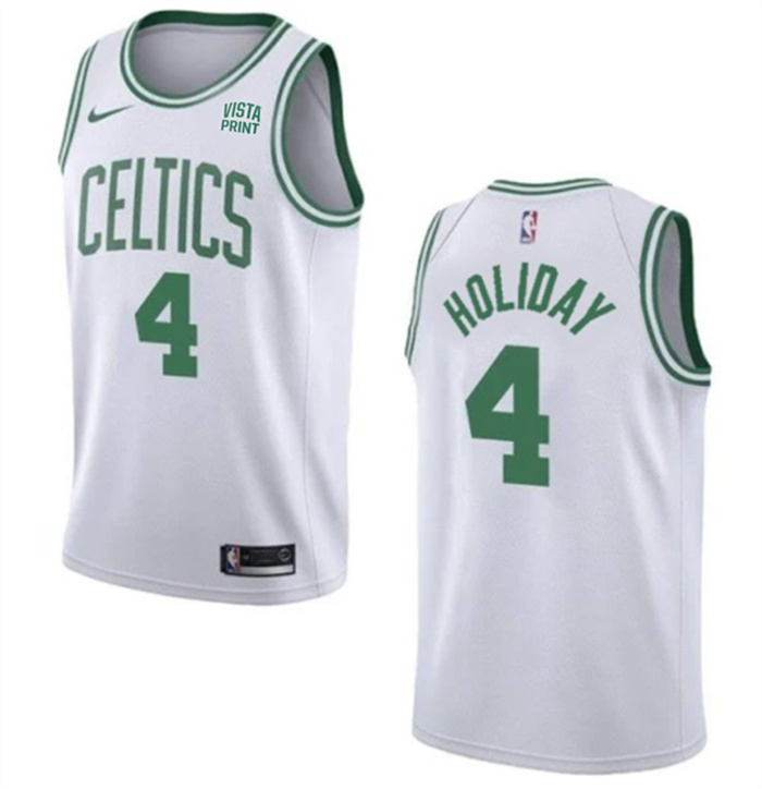 Men's Boston Celtics #4 Jrue Holiday White 2023 Association Edition Stitched Basketball Jersey Men's Boston Celtics #4 Jrue Holiday White 2023 Association Edition Stitched Basketball Jersey