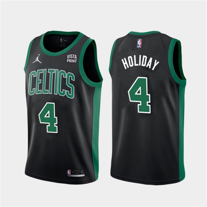 Men's Boston Celtics #4 Jrue Holiday Black 2023 Statement Edition Stitched Basketball Jersey Men's Boston Celtics #4 Jrue Holiday Black 2023 Statement Edition Stitched Basketball Jersey