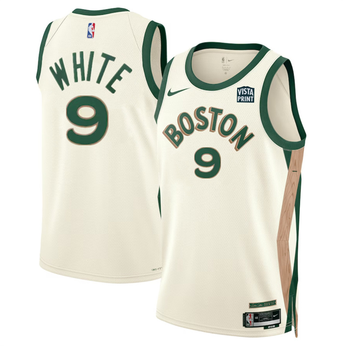 Men's Boston Celtics #9 Derrick White White 2023 24 City Edition Stitched Basketball Jersey Men's Boston Celtics #9 Derrick White White 2023 24 City Edition Stitched Basketball Jersey