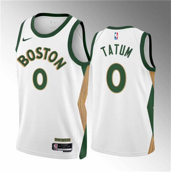 Men's Boston Celtics #0 Jayson Tatum White 2023 24 City Edition Stitched Basketball Jersey Men's Boston Celtics #0 Jayson Tatum White 2023 24 City Edition Stitched Basketball Jersey