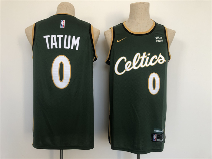 Men's Boston Celtics #0 Jayson Tatum Green 2022-23 City Edition Stitched Basketball Jersey Men's Boston Celtics #0 Jayson Tatum Green 2022-23 City Edition Stitched Basketball Jersey