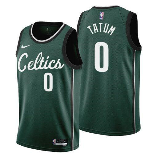 Men's Boston Celtics #0 Jayson Tatum Green 2022 23 City Edition Stitched Basketball Jersey Men's Boston Celtics #0 Jayson Tatum Green 2022 23 City Edition Stitched Basketball Jersey