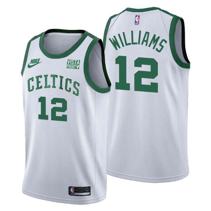 Boston Celtics #12 Grant Williams Men's Nike Releases Classic Edition NBA 75th Anniversary Jersey White Boston Celtics #12 Grant Williams Men's Nike Releases Classic Edition NBA 75th Anniversary Jersey White
