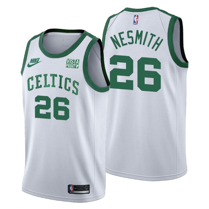 Boston Celtics #26 Aaron Nesmith Men's Nike Releases Classic Edition NBA 75th Anniversary Jersey White Boston Celtics #26 Aaron Nesmith Men's Nike Releases Classic Edition NBA 75th Anniversary Jersey White