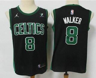 Men's Boston Celtics #8 Kemba Walker Black 2021 Brand Jordan Swingman Stitched NBA Jersey With NEW Sponsor Logo Men's Boston Celtics #8 Kemba Walker Black 2021 Brand Jordan Swingman Stitched NBA Jersey With NEW Sponsor Logo