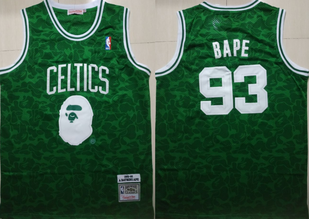 Celtics 93 Bape Green 1985-86 Hardwood Classics Jersey Celtics 93 Bape Green 1985-86 Hardwood Classics Jersey