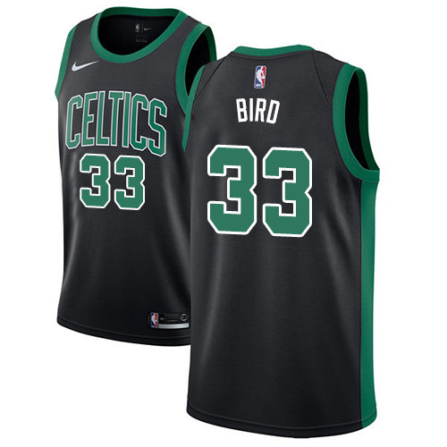 Celtics #33 Larry Bird Black Basketball Swingman Statement Edition Jersey Celtics #33 Larry Bird Black Basketball Swingman Statement Edition Jersey
