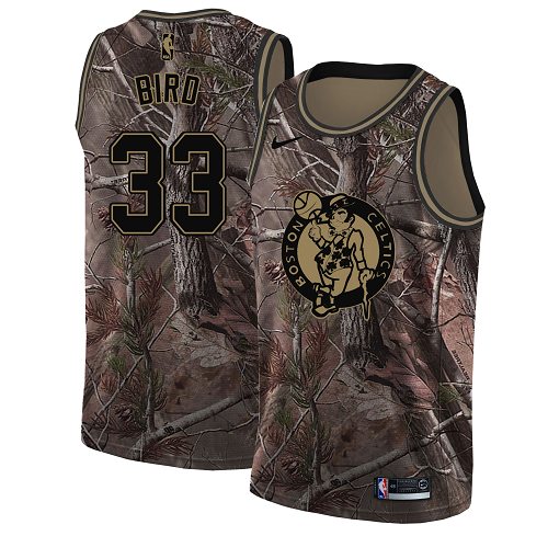 Nike Celtics #33 Larry Bird Camo NBA Swingman Realtree Collection Jersey