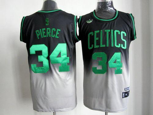Celtics #34 Paul Pierce Black Grey Fadeaway Fashion Stitched NBA Jersey Celtics #34 Paul Pierce Black Grey Fadeaway Fashion Stitched NBA Jersey