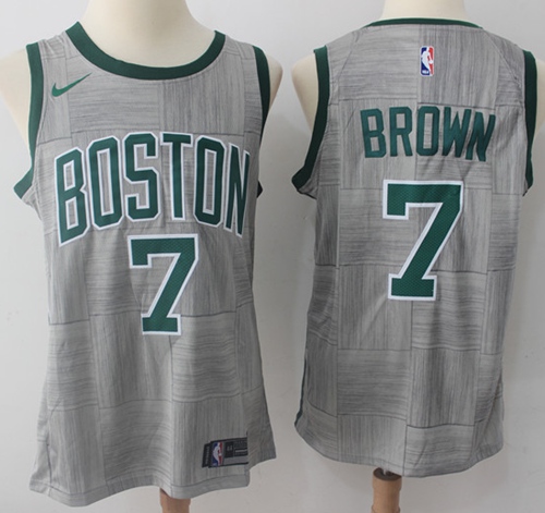 Nike Celtics #7 Jaylen Brown Gray NBA Swingman City Edition Jersey Nike Celtics #7 Jaylen Brown Gray NBA Swingman City Edition Jersey