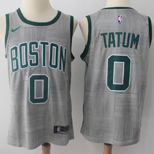 Nike Celtics #0 Jayson Tatum Gray NBA Swingman City Edition Jersey Nike Celtics #0 Jayson Tatum Gray NBA Swingman City Edition Jersey