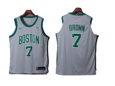 Nike Celtics #7 Jaylen Brown Gray City Edition Authentic Jersey Nike Celtics #7 Jaylen Brown Gray City Edition Authentic Jersey