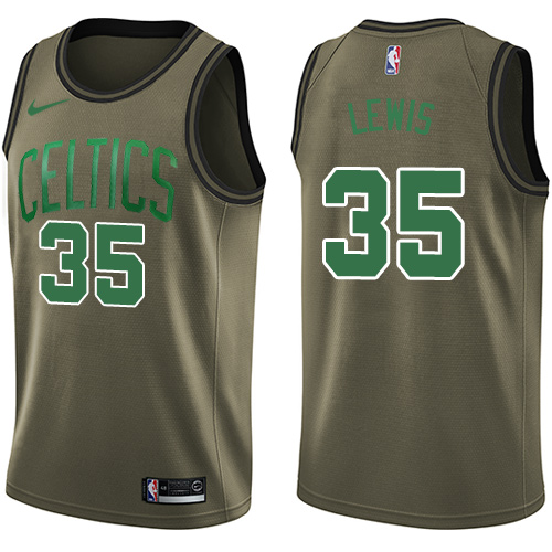 Nike Celtics #35 Reggie Lewis Green Salute to Service NBA Swingman Jersey Nike Celtics #35 Reggie Lewis Green Salute to Service NBA Swingman Jersey
