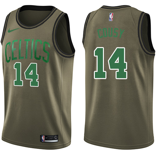 Nike Celtics #14 Bob Cousy Green Salute to Service NBA Swingman Jersey Nike Celtics #14 Bob Cousy Green Salute to Service NBA Swingman Jersey