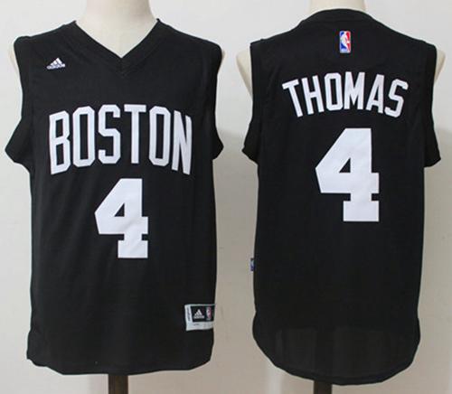 Celtics #4 Isaiah Thomas Black Fashion Stitched NBA Jersey