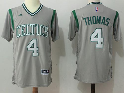 Celtics #4 Isaiah Thomas Gray Pride Stitched NBA Jersey