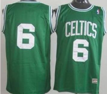 Boston Celtics 6 Bill Russell Green NBA jersey