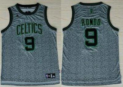 Boston Celtics 9 Rajon Rondo Grey Grey Static Fashion Swingman NBA Jerseys Boston Celtics 9 Rajon Rondo Grey Grey Static Fashion Swingman NBA Jerseys