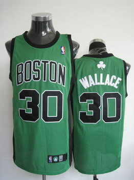 Boston Celtics 30 Wallace Green Black Number Jersey Boston Celtics 30 Wallace Green Black Number Jersey