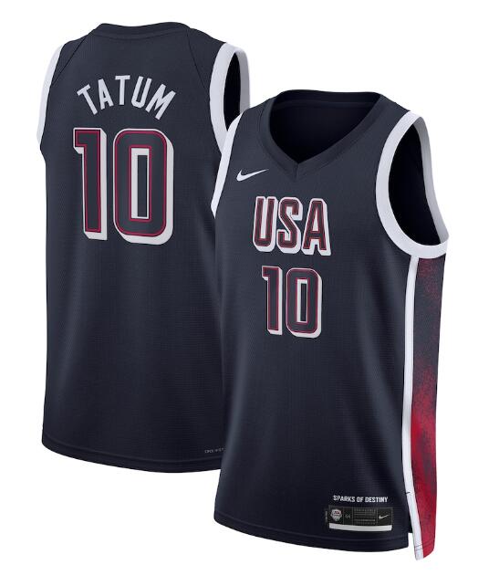 Men's USA Basketball #10 Jayson Tatum Navy 2024 Swingman Stitched Jersey 1 Men's USA Basketball #10 Jayson Tatum Navy 2024 Swingman Stitched Jersey 1