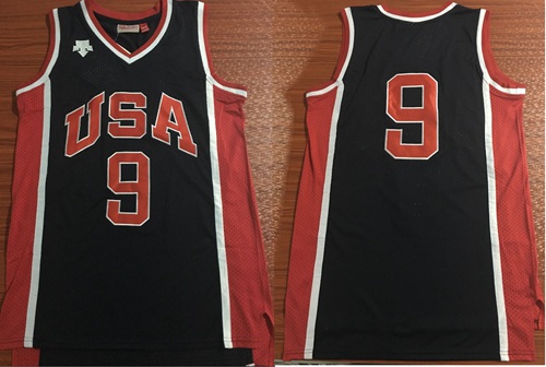 Team USA #9 Michael Jordan Navy Blue 1984 Summer Olympics Stitched Basketball Jersey Team USA #9 Michael Jordan Navy Blue 1984 Summer Olympics Stitched Basketball Jersey