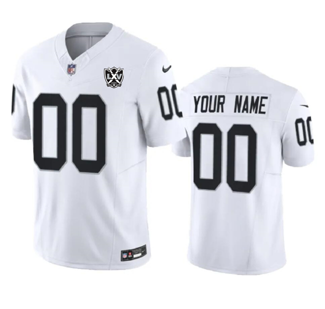 Men's Las Vegas Raiders Active Player Custom White 2024 F.U.S.E 65th Anniversary Patch Vapor Stitched Football Jersey Men's Las Vegas Raiders Active Player Custom White 2024 F.U.S.E 65th Anniversary Patch Vapor Stitched Football Jersey