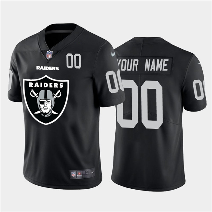 Las Vegas Raiders Custom Black Men's Nike Big Team Logo Player Vapor Limited NFL Jersey Las Vegas Raiders Custom Black Men's Nike Big Team Logo Player Vapor Limited NFL Jersey