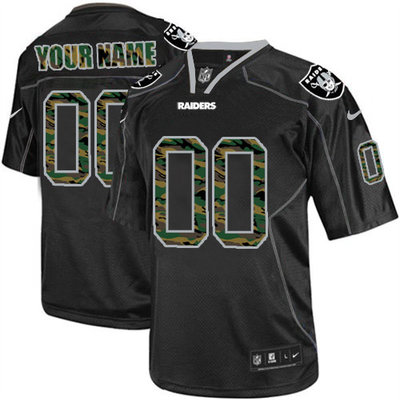 Nike Oakland Raiders Customized Elite Camo Black Jerseys