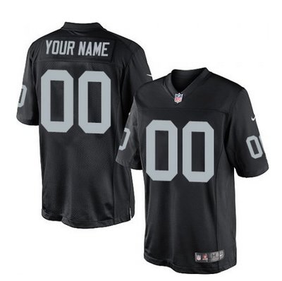 Men's Nike Oakland Raiders Customized Limited Black Team Color NFL Jersey
