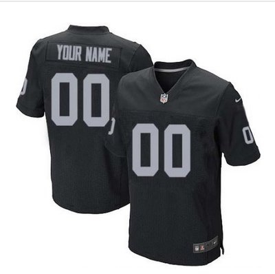 Men's Nike Oakland Raiders Customized Elite Black Team Color NFL Jersey