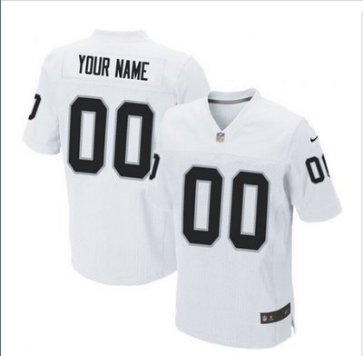 Men's Nike Oakland Raiders Customized Elite White NFL Jersey