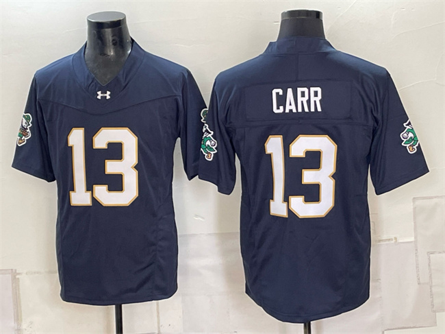 Men's Notre Dame Fighting Irish #13 Riley Leonard Navy F.U.S.E. Limited Stitched Jersey
