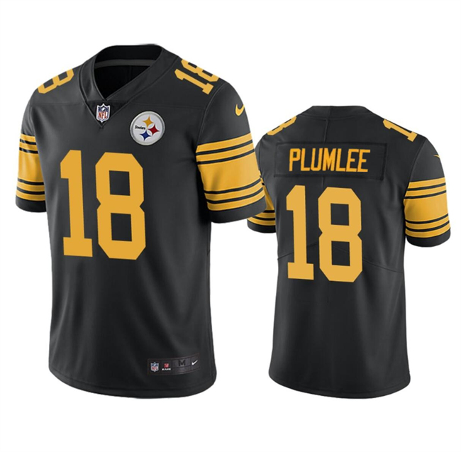 Youth Pittsburgh Steelers #18 John Rhys Plumlee Black Color Rush Untouchable Limited Stitched Jersey Youth Pittsburgh Steelers #18 John Rhys Plumlee Black Color Rush Untouchable Limited Stitched Jersey