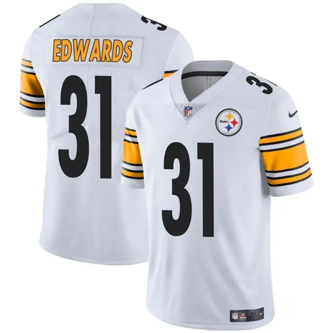 Youth Pittsburgh Steelers #31 Daijun Edwards White Vapor Untouchable Limited Stitched Football Jersey Youth Pittsburgh Steelers #31 Daijun Edwards White Vapor Untouchable Limited Stitched Football Jersey
