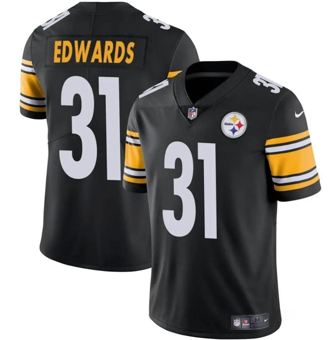 Youth Pittsburgh Steelers #31 Daijun Edwards Black Vapor Untouchable Limited Stitched Football Jersey Youth Pittsburgh Steelers #31 Daijun Edwards Black Vapor Untouchable Limited Stitched Football Jersey