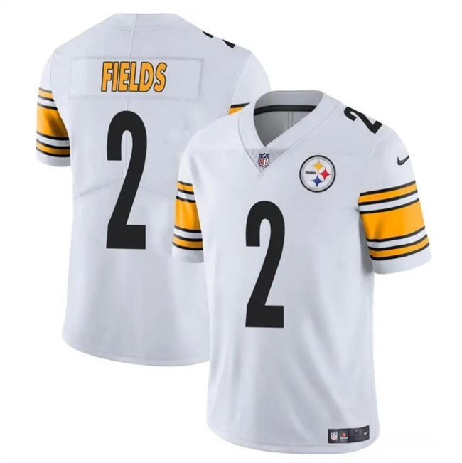 Youth Pittsburgh Steelers #2 Justin Fields White Vapor Untouchable Limited Stitched Football Jersey Youth Pittsburgh Steelers #2 Justin Fields White Vapor Untouchable Limited Stitched Football Jersey