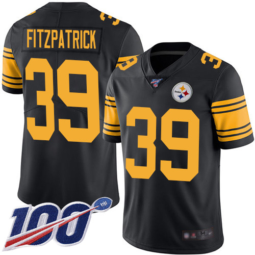 Steelers #39 Minkah Fitzpatrick Black Youth Stitched Football Limited Rush 100th Season Jersey Steelers #39 Minkah Fitzpatrick Black Youth Stitched Football Limited Rush 100th Season Jersey