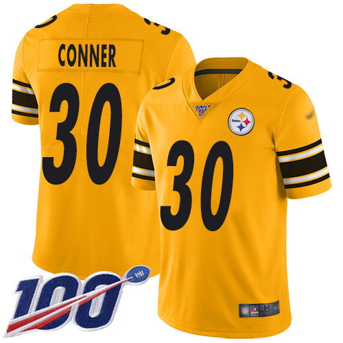 Steelers #30 James Conner Gold Youth Stitched Football Limited Inverted Legend 100th Season Jersey Steelers #30 James Conner Gold Youth Stitched Football Limited Inverted Legend 100th Season Jersey