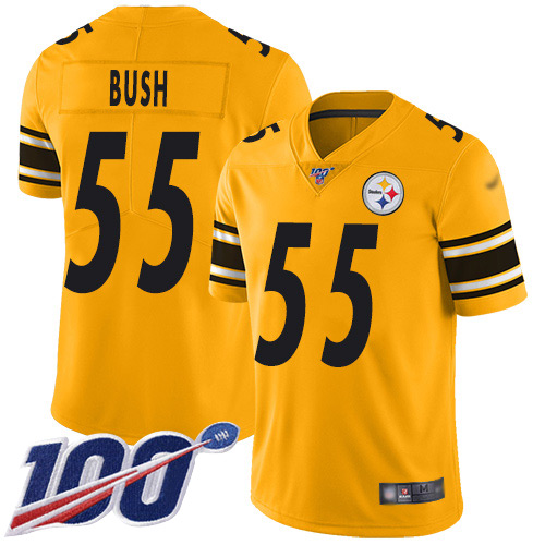 Steelers #55 Devin Bush Gold Youth Stitched Football Limited Inverted Legend 100th Season Jersey Steelers #55 Devin Bush Gold Youth Stitched Football Limited Inverted Legend 100th Season Jersey