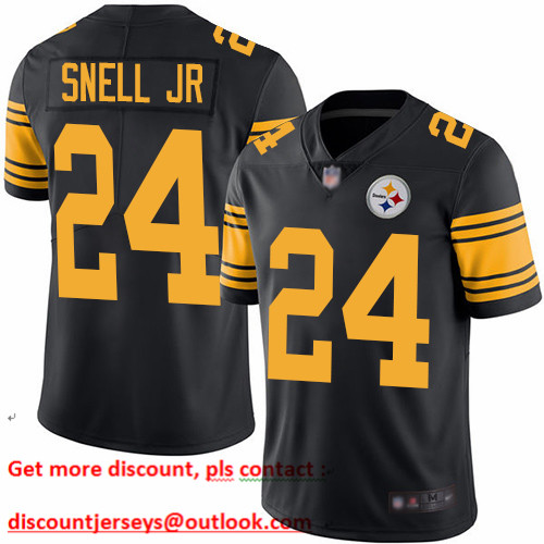 Steelers #24 Benny Snell Jr. Black Youth Stitched Football Limited Rush Jersey Steelers #24 Benny Snell Jr. Black Youth Stitched Football Limited Rush Jersey