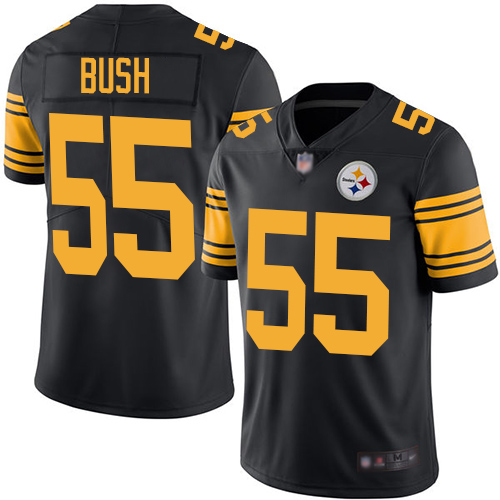 Steelers #55 Devin Bush Black Youth Stitched Football Limited Rush Jersey Steelers #55 Devin Bush Black Youth Stitched Football Limited Rush Jersey
