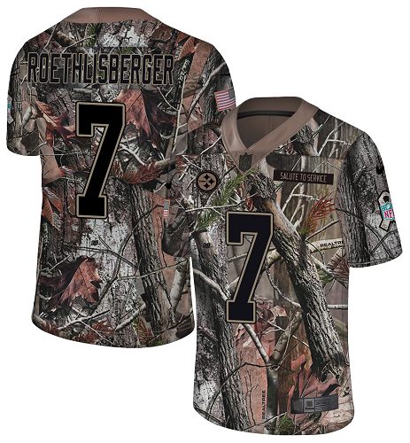 Nike Steelers #7 Ben Roethlisberger Camo Youth Stitched NFL Limited Rush Realtree Jersey Nike Steelers #7 Ben Roethlisberger Camo Youth Stitched NFL Limited Rush Realtree Jersey