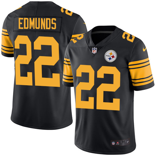 Nike Steelers #22 Terrell Edmunds Black Youth Stitched NFL Limited Rush Jersey Nike Steelers #22 Terrell Edmunds Black Youth Stitched NFL Limited Rush Jersey