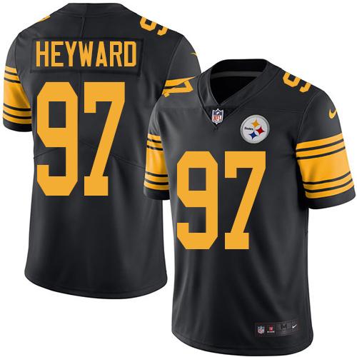 Nike Steelers #97 Cameron Heyward Black Youth Stitched NFL Limited Rush Jersey Nike Steelers #97 Cameron Heyward Black Youth Stitched NFL Limited Rush Jersey