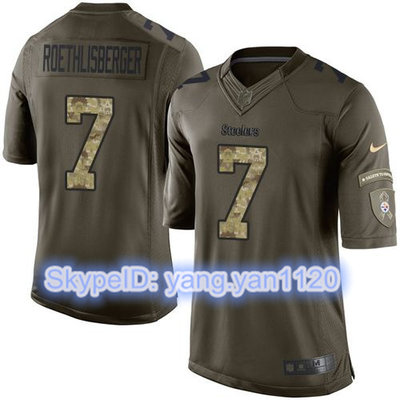 Nike Steelers #7 Ben Roethlisberger Green Youth Stitched NFL Limited Salute to Service Jersey Nike Steelers #7 Ben Roethlisberger Green Youth Stitched NFL Limited Salute to Service Jersey