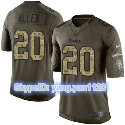 Nike Steelers #20 Will Allen Green Youth Stitched NFL Limited Salute to Service Jersey