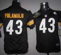 Youth Nike Pittsburgh Steelers #43 Troy Polamalu Black Nike NFL Jerseys W 80 Anniversary Patch Youth Nike Pittsburgh Steelers #43 Troy Polamalu Black Nike NFL Jerseys W 80 Anniversary Patch